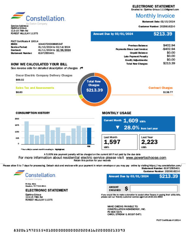 Editable Bill Template in Word and PDF formats 6 page