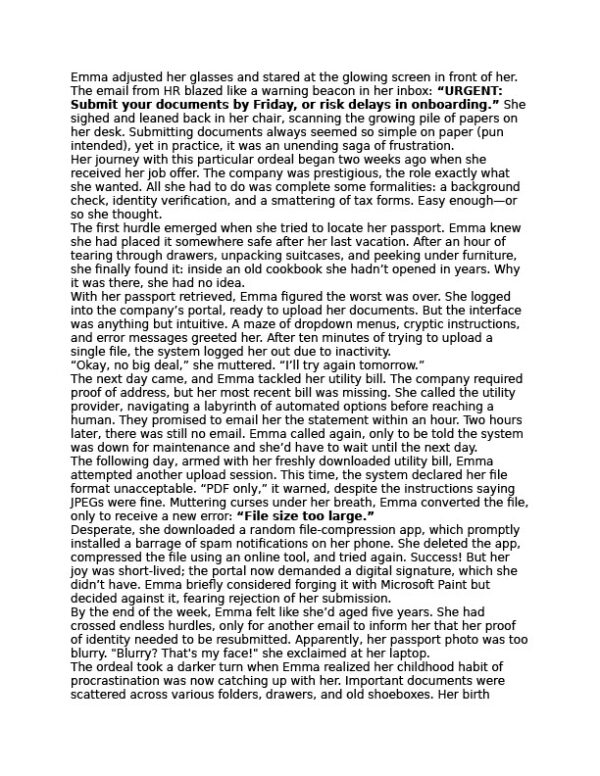 Editable Document Template in Word and PDF formats 2 page