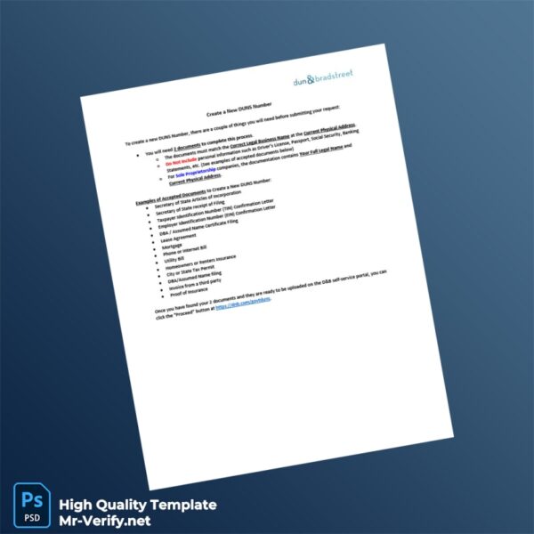 Editable Document Creation Template in Word and PDF formats