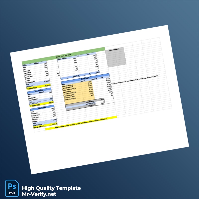 Editable Utility Bills Template in Word and PDF formats Editable Utility Bills Template in Word and PDF formats