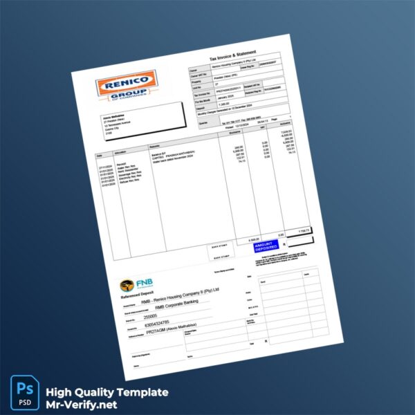 Editable Utility Vary Bill Template in Word and PDF formats