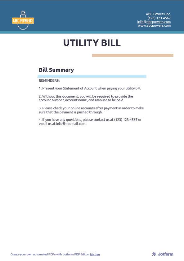 Estonia Editable Utility Bill Template in Word and PDF formats