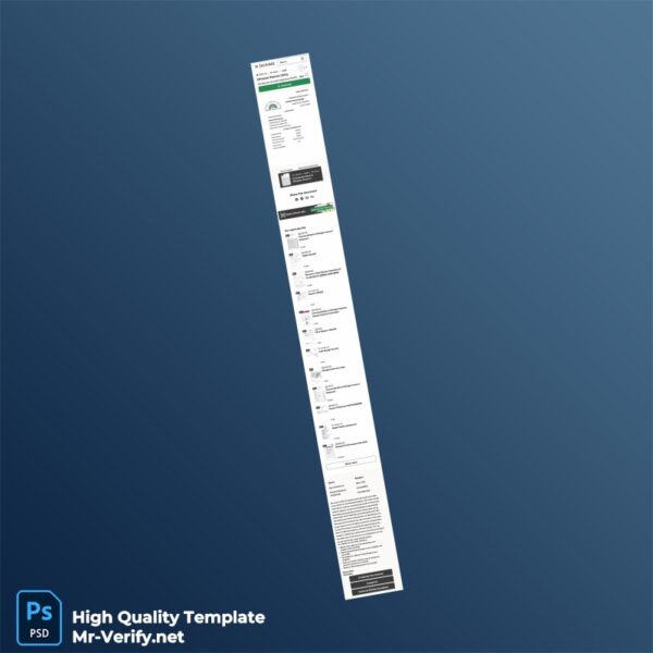 Ethiopia Ethiopian Electric Utility Editable Receipt Template in Word and PDF formats 2 page