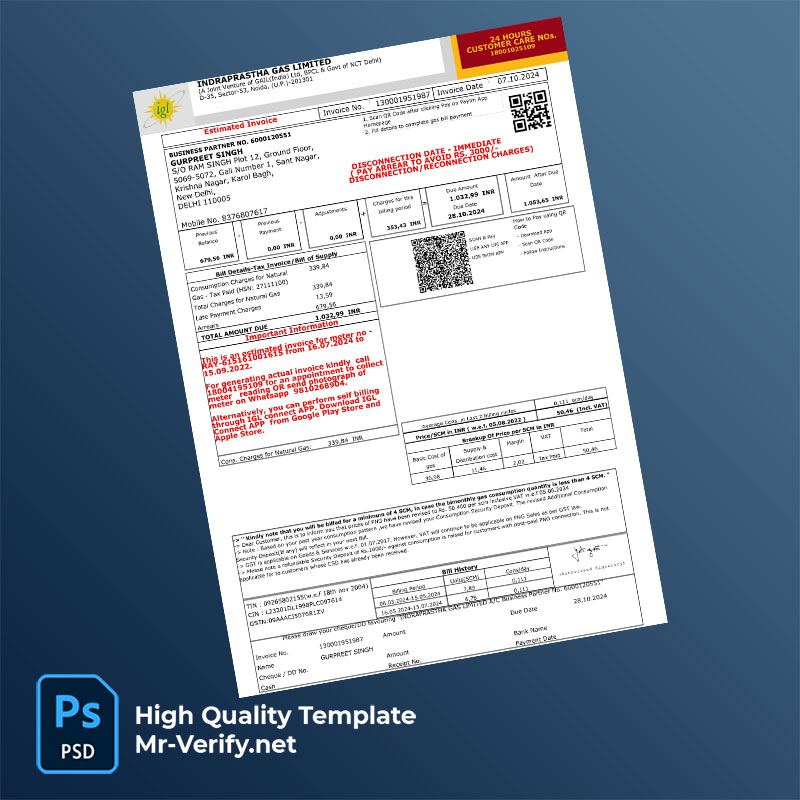 India Gurugram Metropolitan Development Authority Editable Property Tax Bill Template in Word and PDF formats India Gurugram Metropolitan Development Authority Editable Property Tax Bill Template in Word and PDF formats