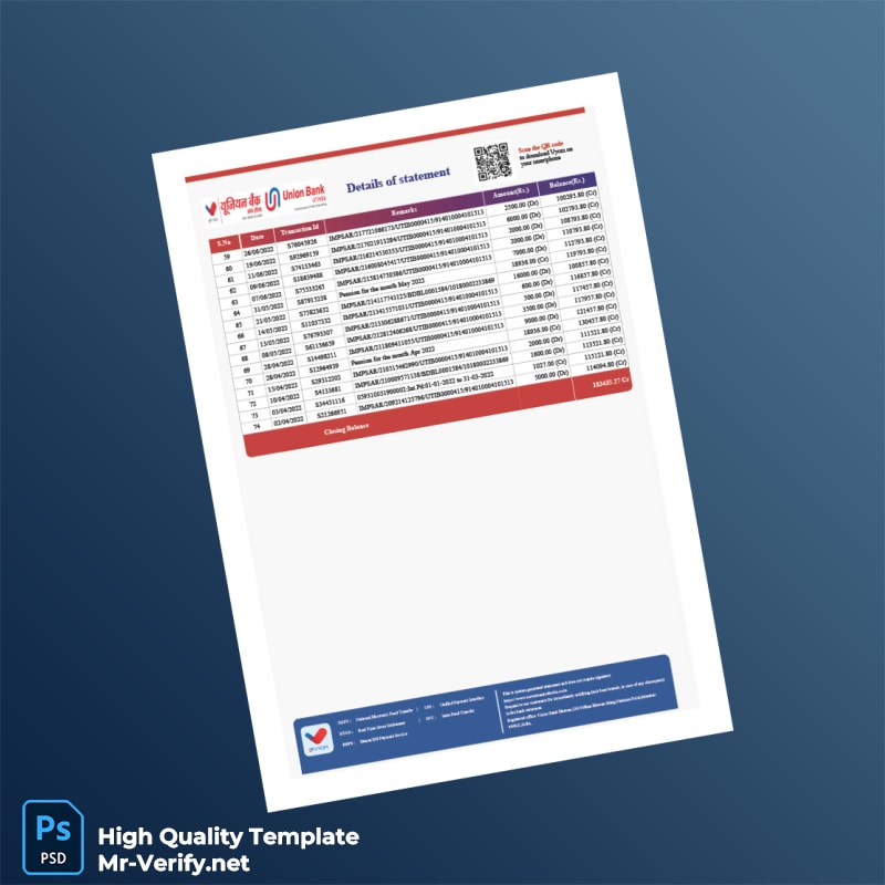 India Andhra Bank Statement Template in Word and PDF formats 4 page India Andhra Bank Statement Template in Word and PDF formats 4 page