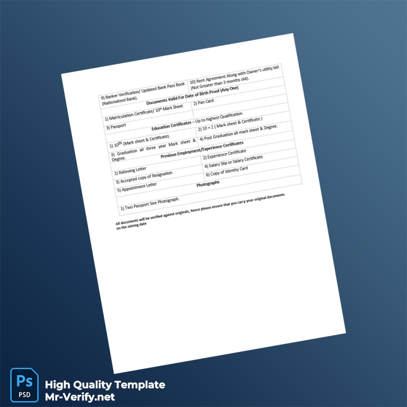 India Bizcom IT Solution PVT LTD Editable Identity Document Template in Word and PDF formats 2 page India Bizcom IT Solution PVT LTD Editable Identity Document Template in Word and PDF formats 2 page