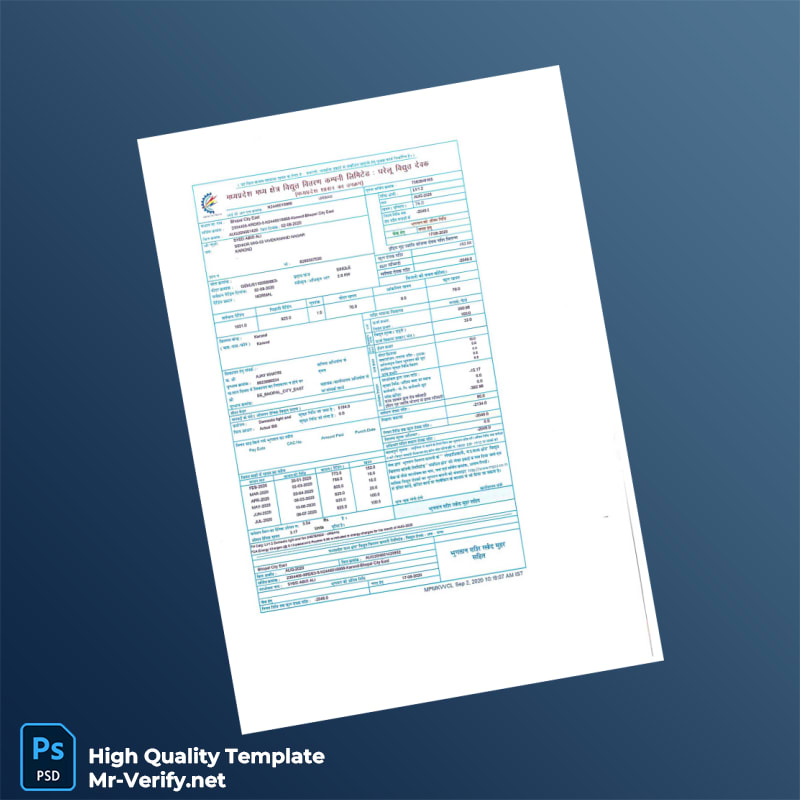 India Editable Utility Bill Template in Word and PDF formats India Editable Utility Bill Template in Word and PDF formats