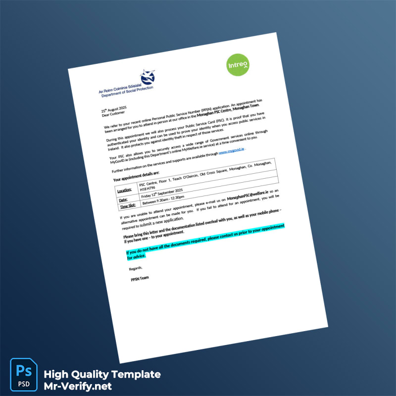 Ireland Editable Appointment Letter Template in Word and PDF formats 2 page Ireland Editable Appointment Letter Template in Word and PDF formats 2 page