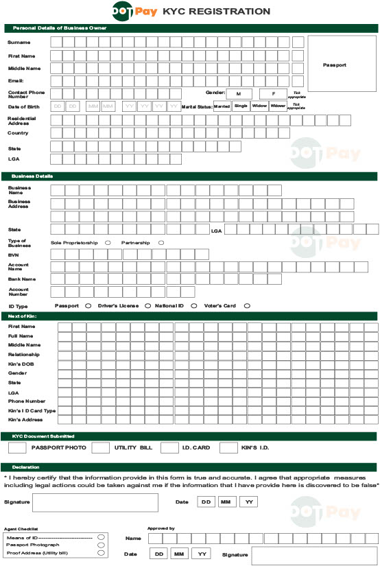KYC Form New Editable KYC Registration Form Template in Word and PDF formats