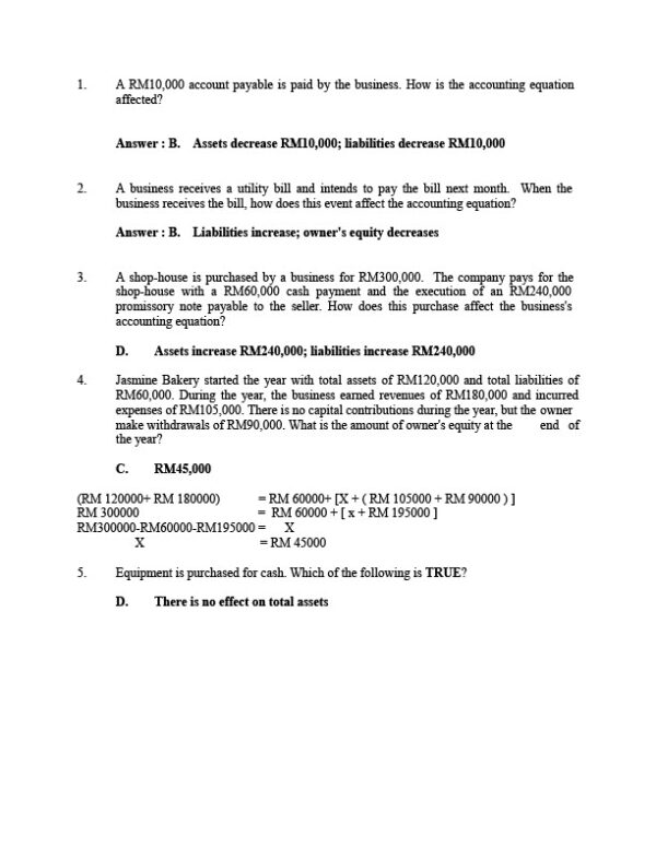 Malaysia Editable Accounting Document Template in Word and PDF formats