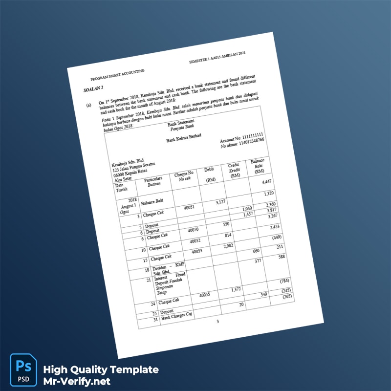 Malaysia Template in Word and PDF formats 6 page Malaysia Template in Word and PDF formats 6 page