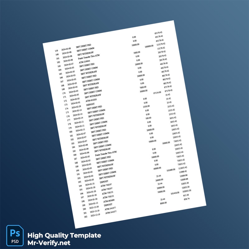 National Bank Statement Template in Word and PDF formats 7 page National Bank Statement Template in Word and PDF formats 7 page