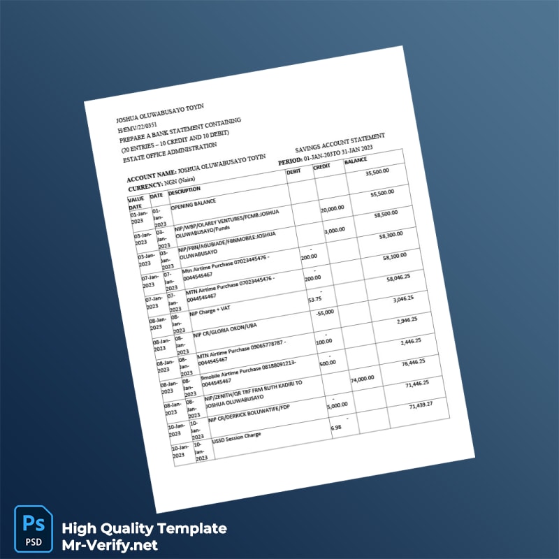 Nigeria Document Type Template in Word and PDF formats 2 page Nigeria Document Type Template in Word and PDF formats 2 page