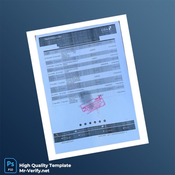Nigeria Ngwa Bank Statement Template in Word and PDF formats 4 page