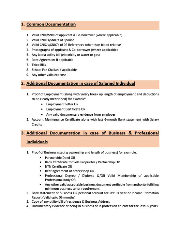 Pakistan Editable Documentation Template in Word and PDF formats 2 page