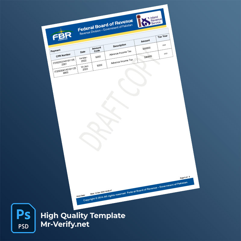 Pakistan Federal Board of Revenue Editable Income Tax Acknowledgement Slip Template in Word and PDF formats Pakistan Federal Board of Revenue Editable Income Tax Acknowledgement Slip Template in Word and PDF formats