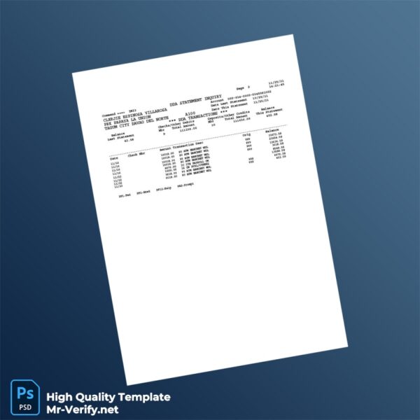 Philippines Document Statement Template in Word and PDF formats
