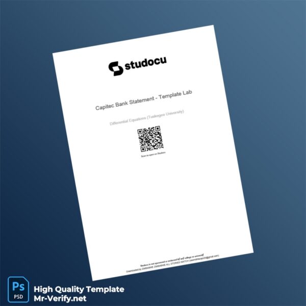 South Africa Capitec Bank Statement Template in Word and PDF formats 2 page