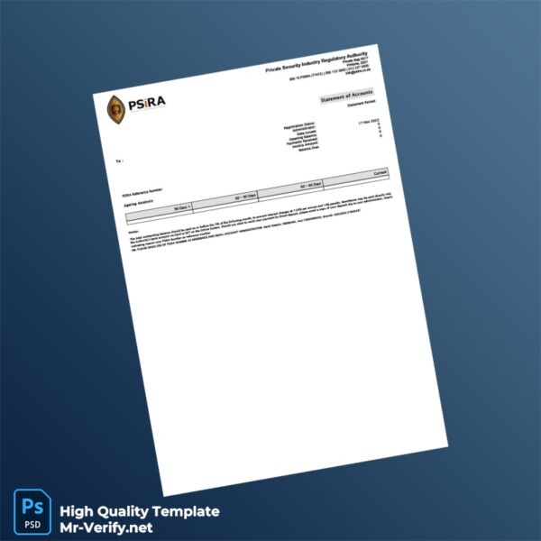 South Africa Nedbank Bank Statement Template in Word and PDF formats