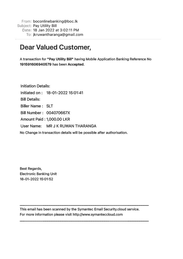 Sri Lanka SLT Editable Utility Bill Template in Word and PDF formats