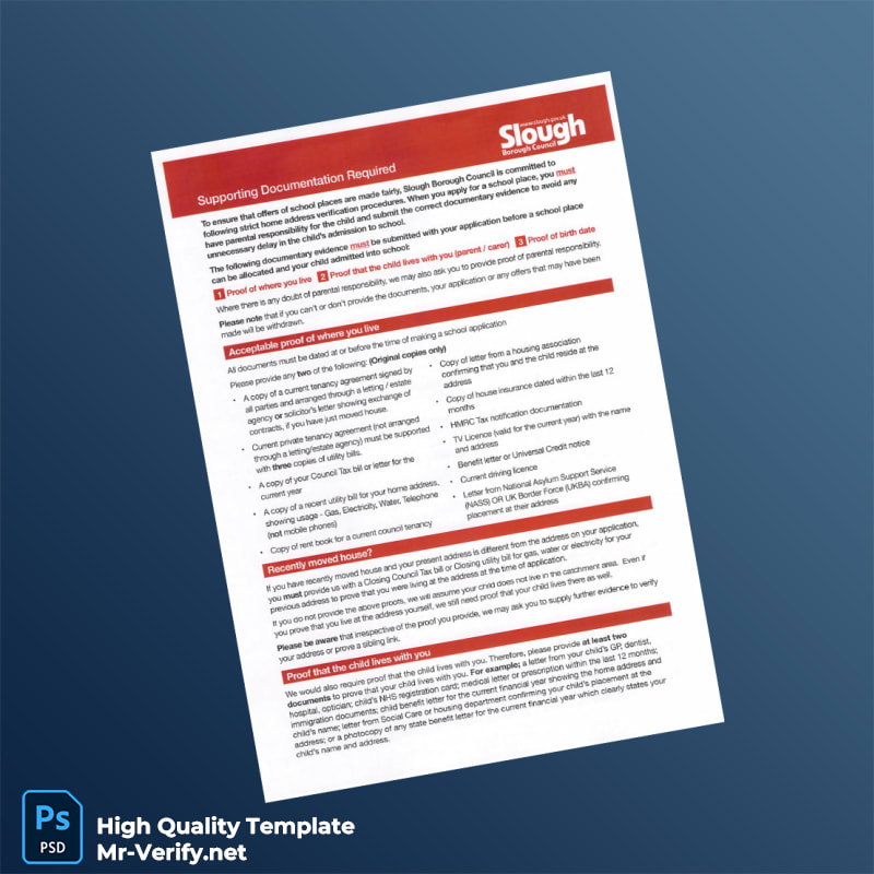 UK Slough Borough Council Editable Supporting Documentation in Year Admissions Template in Word and PDF formats 2 page UK Slough Borough Council Editable Supporting Documentation in Year Admissions Template in Word and PDF formats 2 page