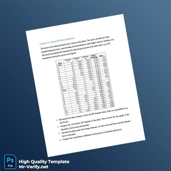 US Editable Project Report Template in Word and PDF formats 2 page