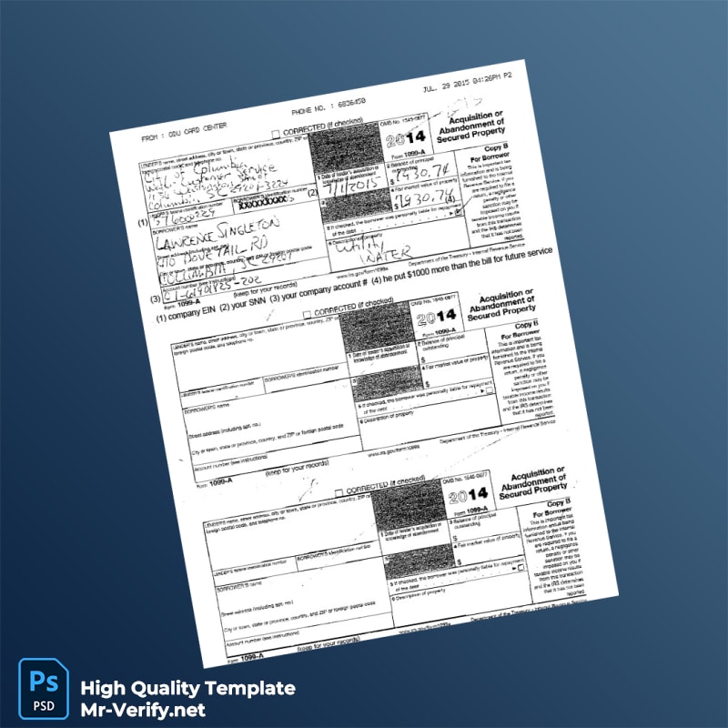 USA City of Columbia Editable Utility Bill Template in Word and PDF formats 2 page USA City of Columbia Editable Utility Bill Template in Word and PDF formats 2 page