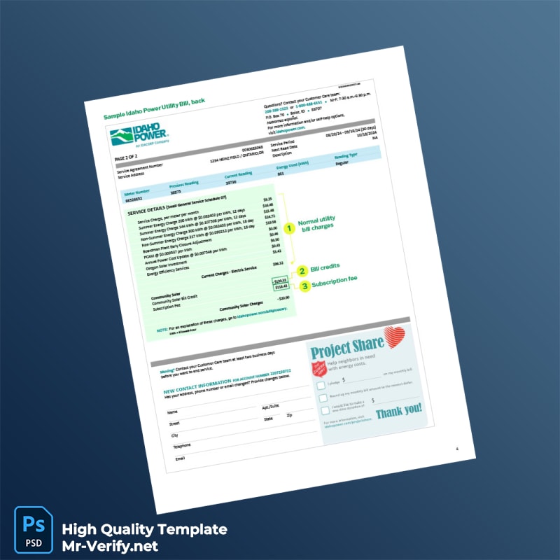 USA Idaho Power Editable Water and Sewer Bill Rate Schedule Template in Word and PDF formats 2 page USA Idaho Power Editable Water and Sewer Bill Rate Schedule Template in Word and PDF formats 2 page