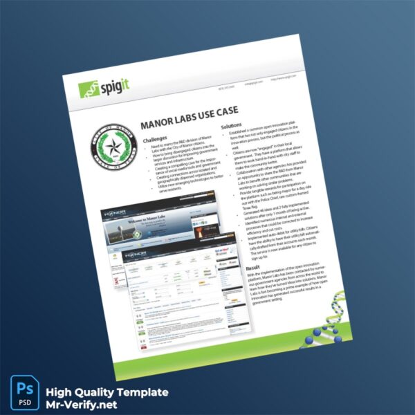 USA Manor Labs Editable Use Study Template in Word and PDF formats