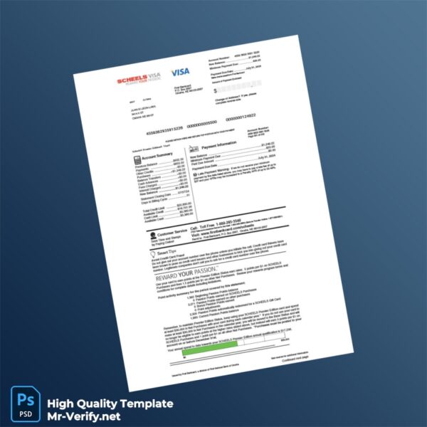 USA Omaha Bank Statement Template in Word and PDF formats 3 page