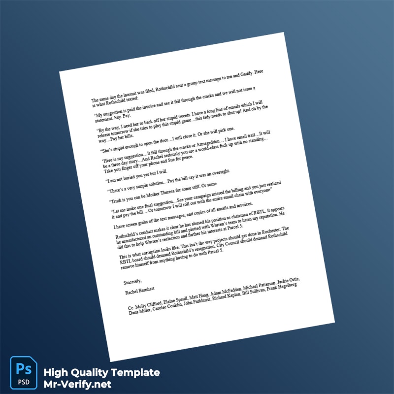 USA Rochester Broadway Theatre League Editable Letter Template in Word and PDF formats 2 page USA Rochester Broadway Theatre League Editable Letter Template in Word and PDF formats 2 page