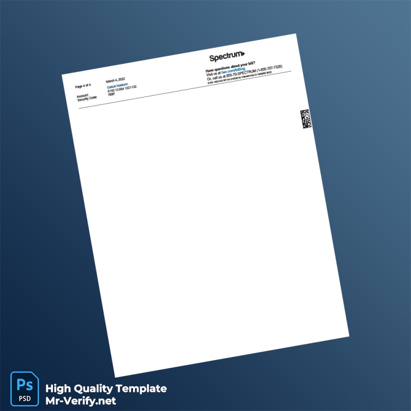USA Spectrum Editable Billing Statement Template in Word and PDF formats 4 page USA Spectrum Editable Billing Statement Template in Word and PDF formats 4 page
