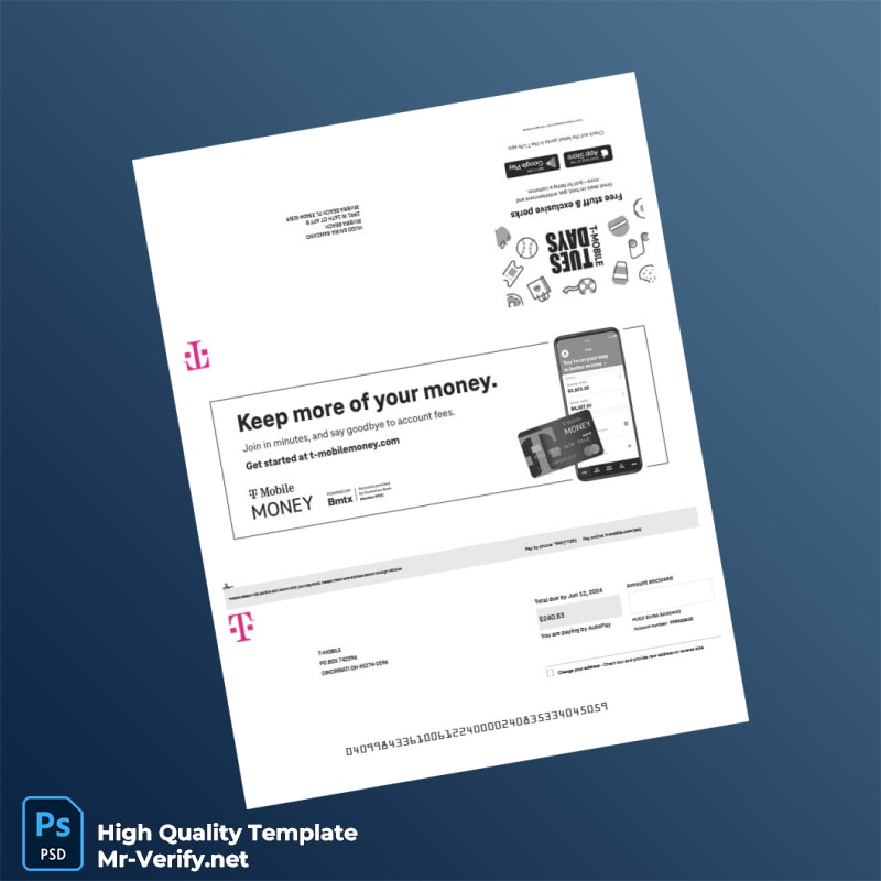 USA T Mobile Us Editable Summary Bill Template in Word and PDF formats 6 page USA T Mobile Us Editable Summary Bill Template in Word and PDF formats 6 page