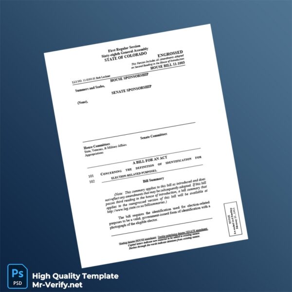 United States Editable Identity Document Template in Word and PDF formats 4 page