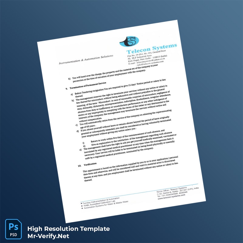 Editable Abu Dhabi Telecon Systems Employment Verification Letter Word and Pdf Template 6 page Editable Abu Dhabi Telecon Systems Employment Verification Letter Word and Pdf Template 6 page