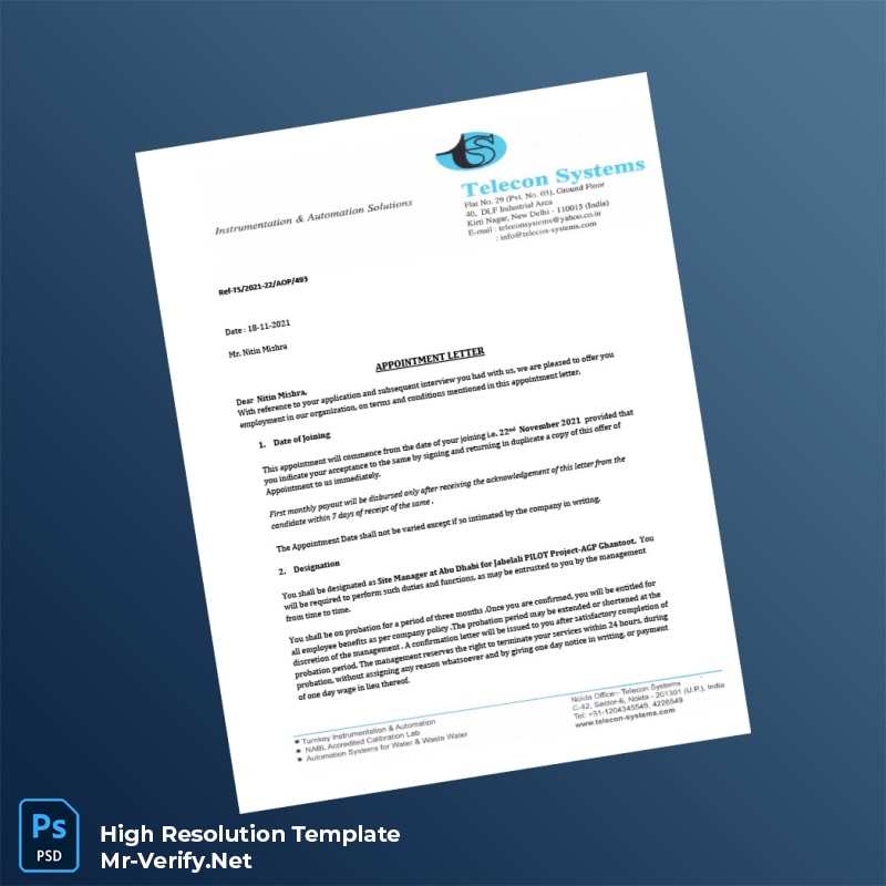 Editable Abu Dhabi Telecon Systems Employment Verification Letter Word and Pdf Template 6 page Editable Abu Dhabi Telecon Systems Employment Verification Letter Word and Pdf Template 6 page