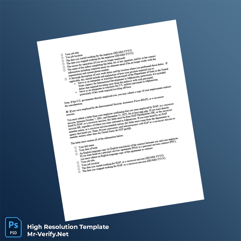 Editable Afghanistan Employer Employment Verification Letter Word and Pdf Template 8 page Editable Afghanistan Employer Employment Verification Letter Word and Pdf Template 8 page