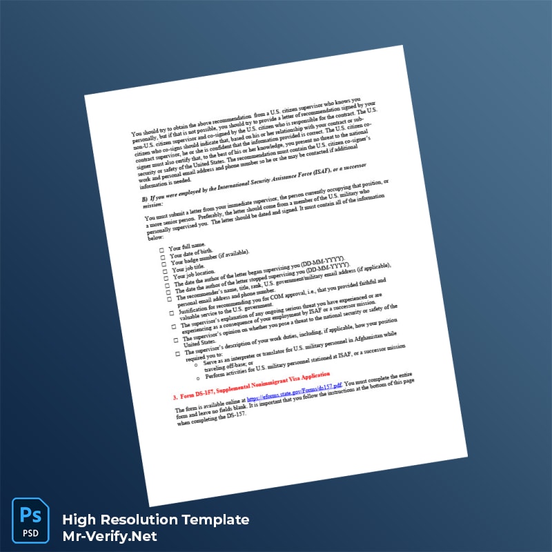 Editable Afghanistan Employer Employment Verification Letter Word and Pdf Template 8 page Editable Afghanistan Employer Employment Verification Letter Word and Pdf Template 8 page