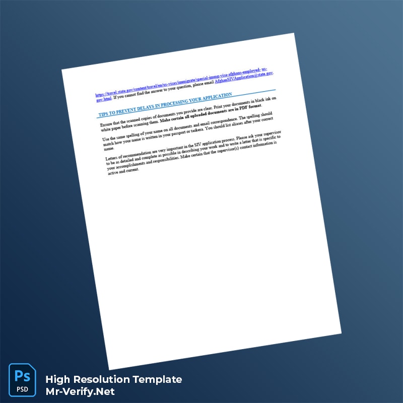 Editable Afghanistan Employer Employment Verification Letter Word and Pdf Template 8 page Editable Afghanistan Employer Employment Verification Letter Word and Pdf Template 8 page