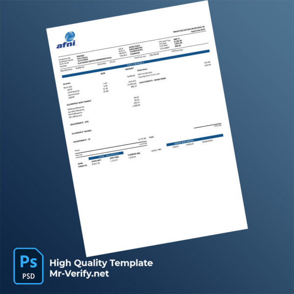 Afni payroll word and pdf template Afni payroll word and pdf template
