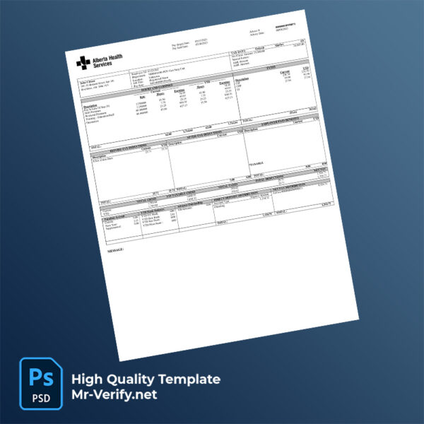 Alberta Health Services pay stub word and pdf template Alberta Health Services pay stub word and pdf template