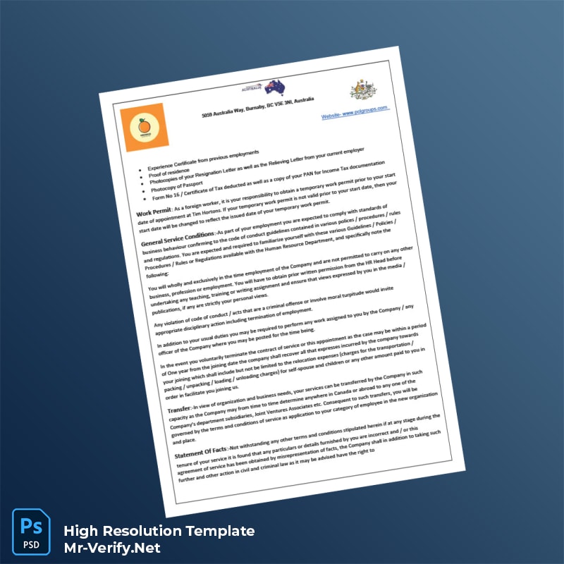 Editable Australia Cardriving Employment Verification Letter Word and Pdf Template 3 page Editable Australia Cardriving Employment Verification Letter Word and Pdf Template 3 page