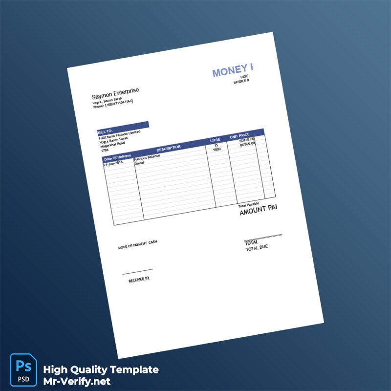 Bangladesh Babosha Bitchitra Invoice Template in Word and PDF formats 3 page Bangladesh Babosha Bitchitra Invoice Template in Word and PDF formats 3 page