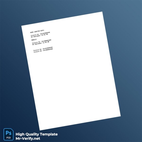 Bangladesh Evaly Invoice Template in Word and PDF formats Bangladesh Evaly Invoice Template in Word and PDF formats