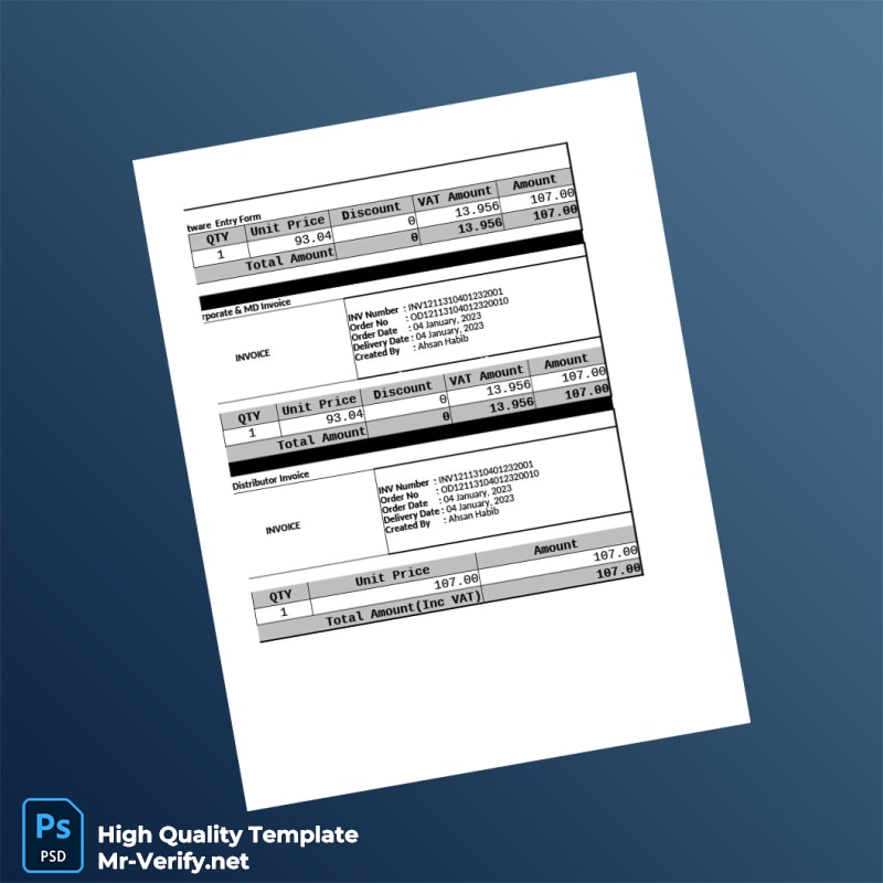 Bangladesh M_S Tasnim Ent Invoice Template in Word and PDF formats 2 page Bangladesh M_S Tasnim Ent Invoice Template in Word and PDF formats 2 page