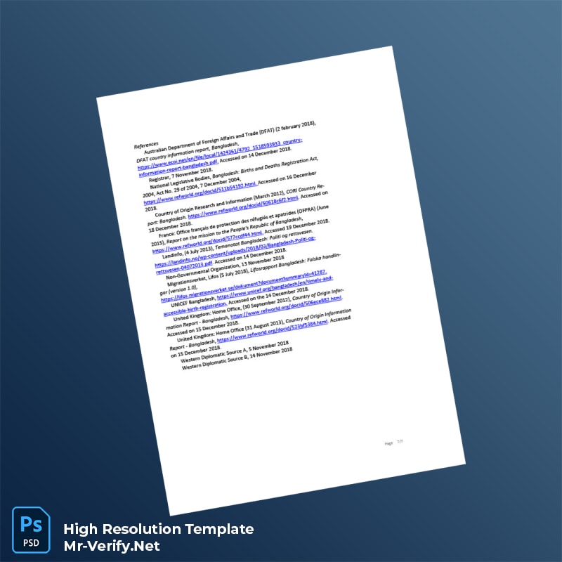 Bangladesh Ministry of Health Editable Birth Registration Certificate Word and Pdf Template 7 page Bangladesh Ministry of Health Editable Birth Registration Certificate Word and Pdf Template 7 page