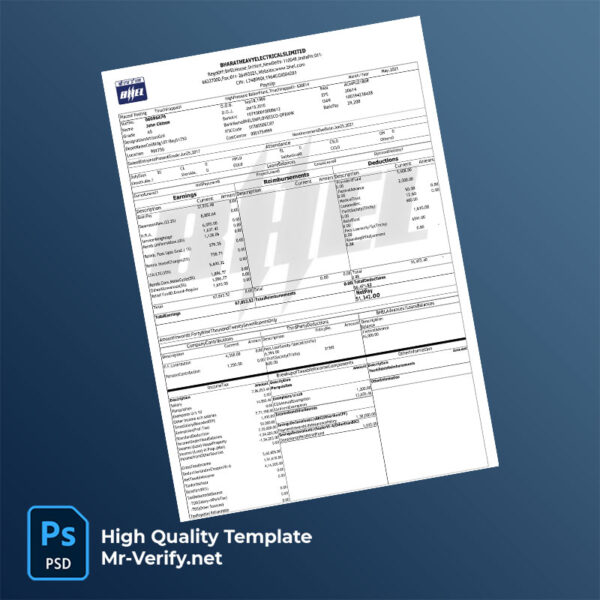 Bharat Heavy Electricals Limited payslip word and pdf template mrverify 600x600 - Buy Verified Accounts