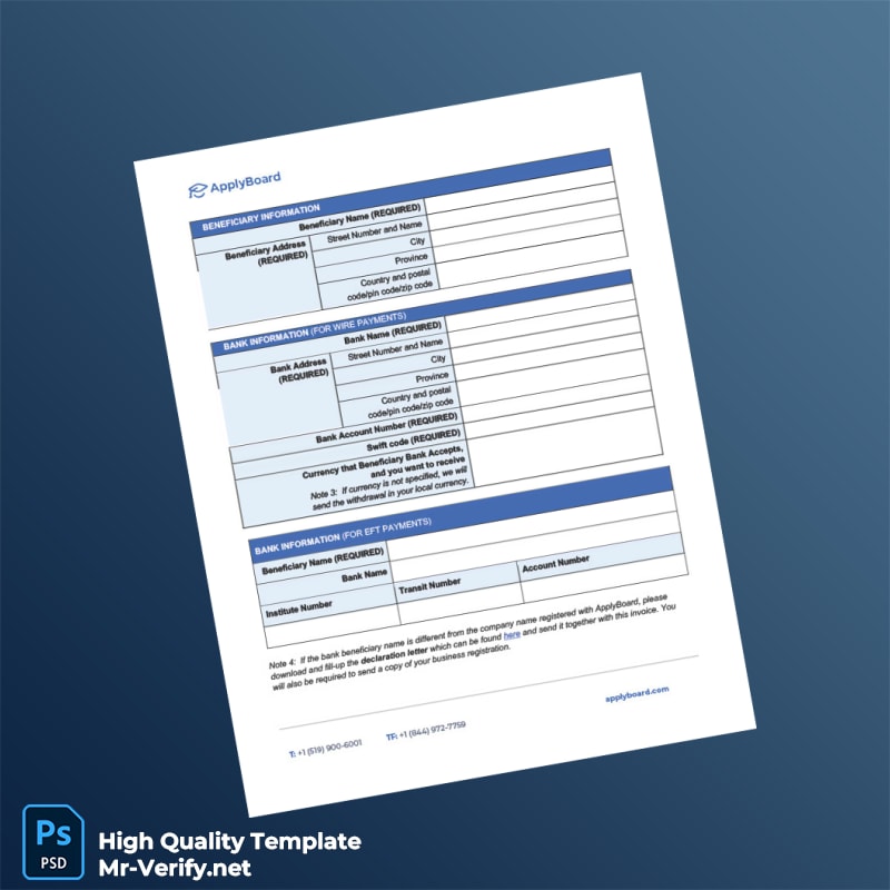 Canada ApplyBoard Invoice Template in Word and PDF formats 2 page Canada ApplyBoard Invoice Template in Word and PDF formats 2 page