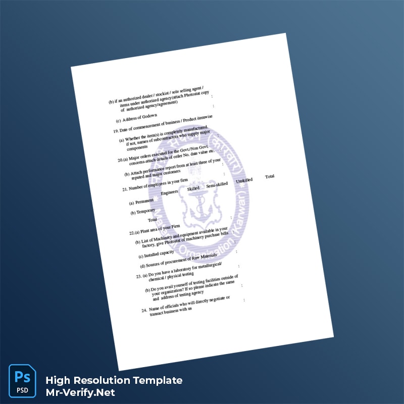 Editable Country Controller of Procurement Vendor Registration Form Word and Pdf Template 7 page Editable Country Controller of Procurement Vendor Registration Form Word and Pdf Template 7 page