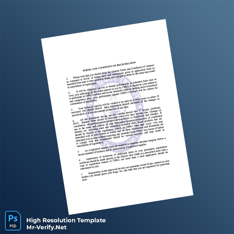 Editable Country Controller of Procurement Vendor Registration Form Word and Pdf Template 7 page Editable Country Controller of Procurement Vendor Registration Form Word and Pdf Template 7 page